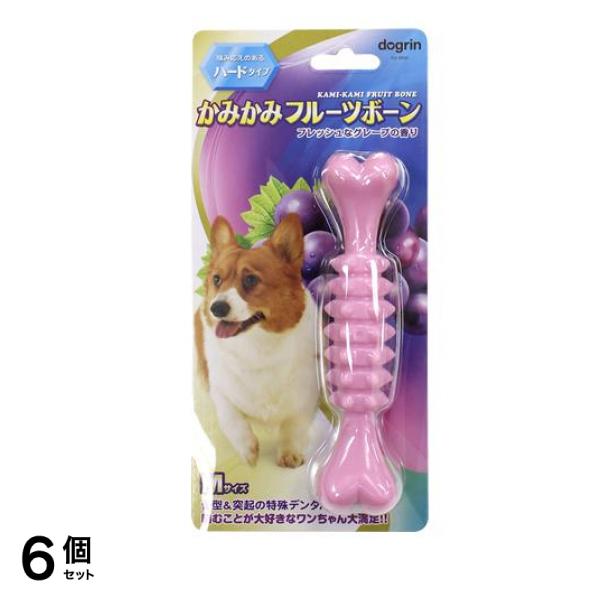 かみかみフルーツボーン ハードタイプ グレープ Mサイズ 1本入 (DM-444) 6個セット
