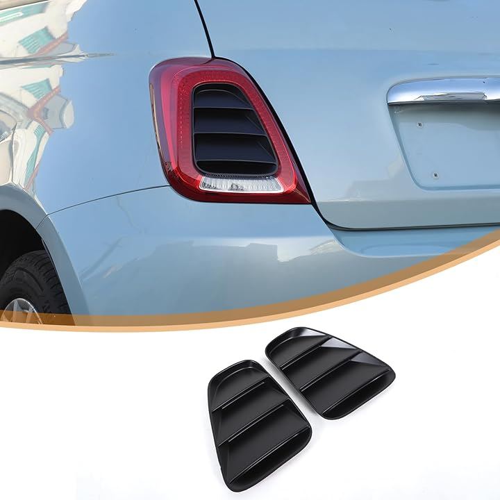 フィアット 500 2016年～現行に対応 リアライト装飾パネル テールライトカバー ライト保護カバー ランプ装飾ステッカー 外装パーツ カー用品 車用 アクセサリー(マットブラック) 5,022円