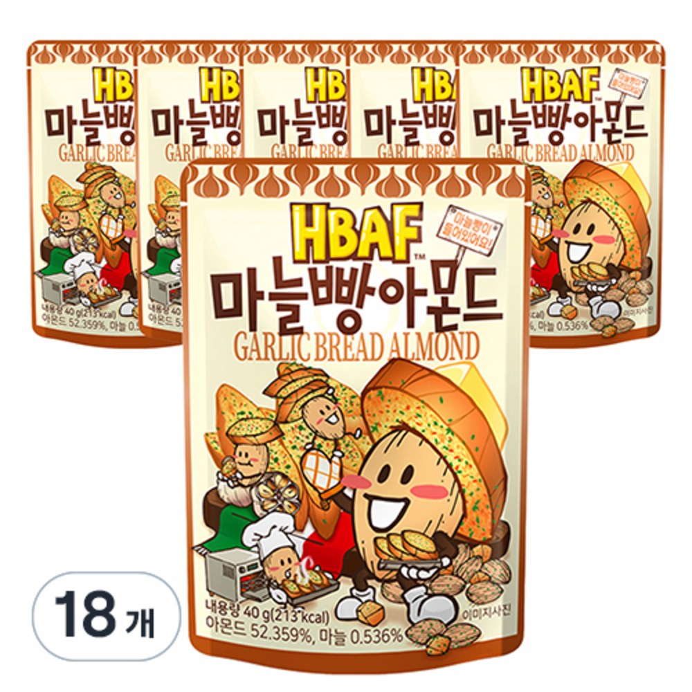 HBAFニンニクパンアーモンド40g18個