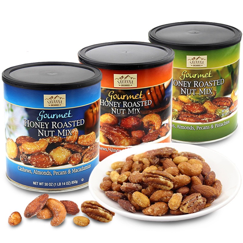 米SAVANNAローストハニー味ミックスナッツドライフルーツスナックナッツカジュアル850 g