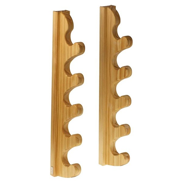 ライフサーブ EASY RAKE for Rod ウェーブフォーム 5段 (クリア) アクアリデオ [壁掛けロッドラック]