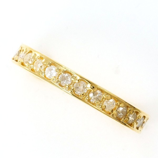 K18 18金 YG イエローゴールド リング 指輪 9.5号 ダイヤ 0.50 ジュエリー 中古