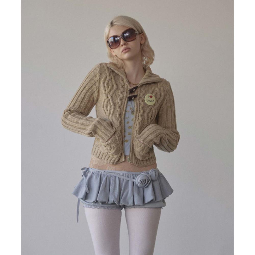スカルプター Two Way Cable Cardigan Natural SC25S208BE
