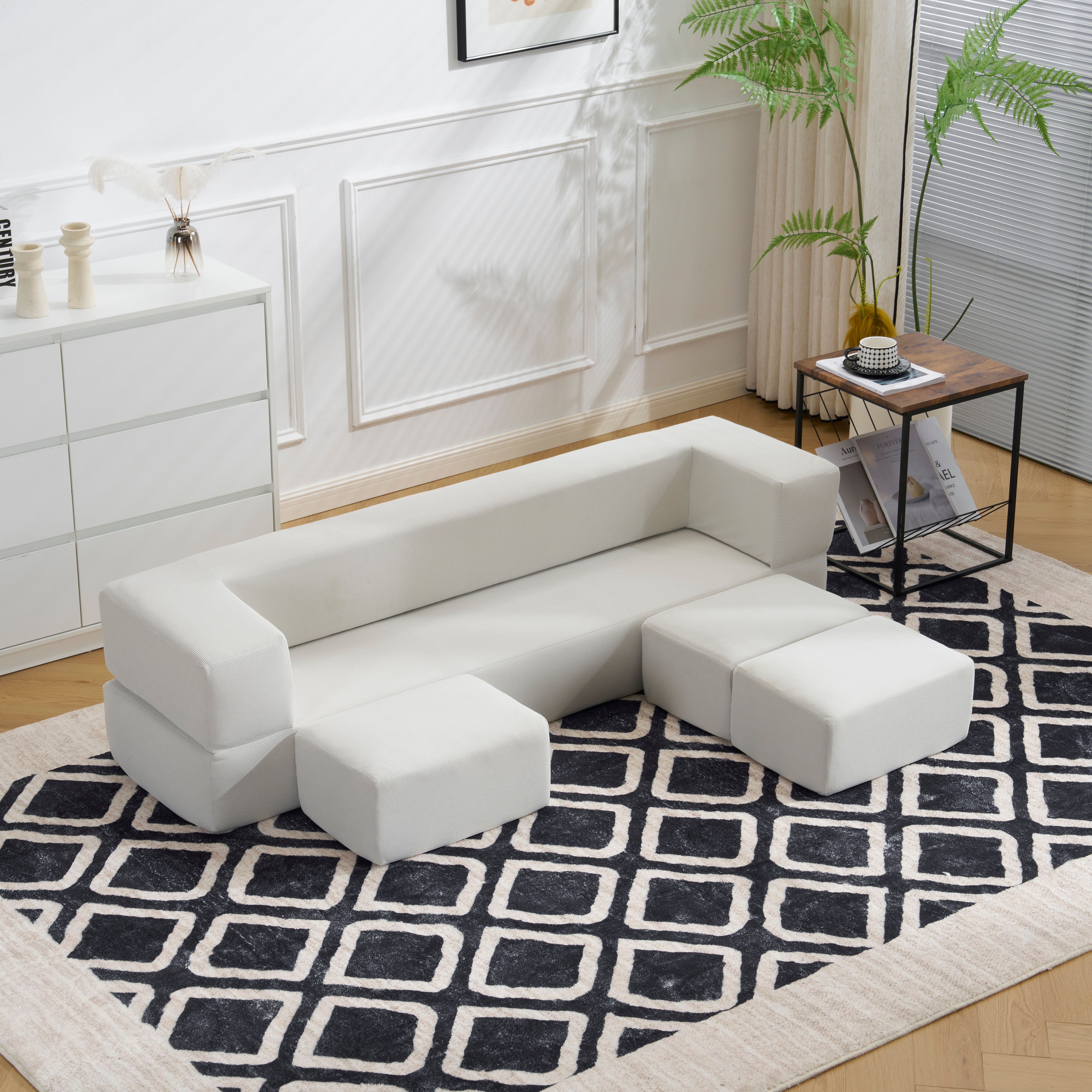 【安心保証付き136】ソファベッド 最大5人掛け 5P 組立て不要 フロアソファ コンパクト ローソファ ソファー 1人暮らし マルチに使える 座椅子 1人掛け 2人掛け 完成品 運びに便利だ 軽いソ