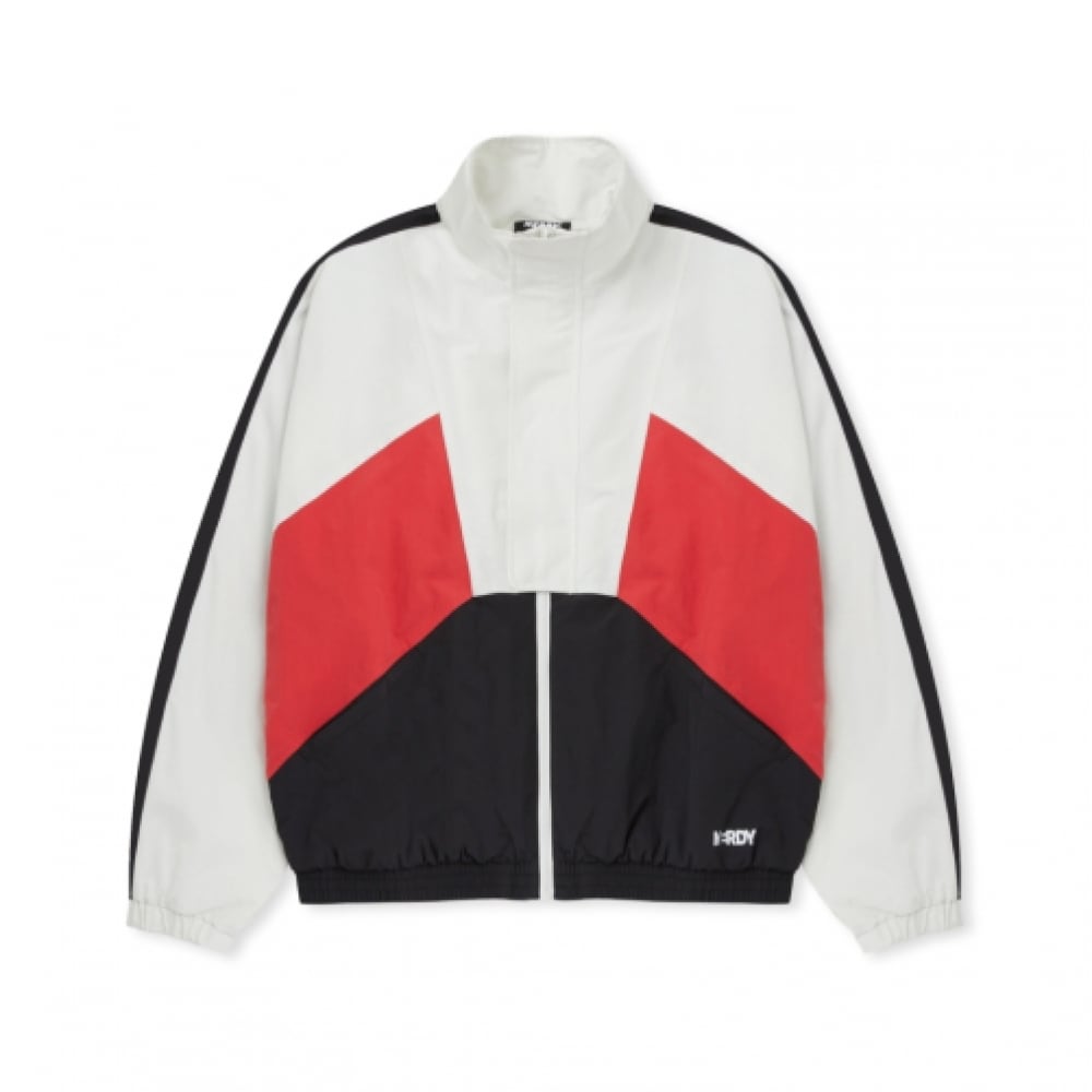 NERDY スポーティーカラーブロックウィンドブレーカーブラック