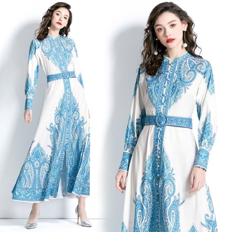 ハイネックベルテッド長袖ロング ドレス ドレス 二次会 結婚式 大人 上品 入園式 卒業式 入学式 OL レディース 春 夏 秋 冬