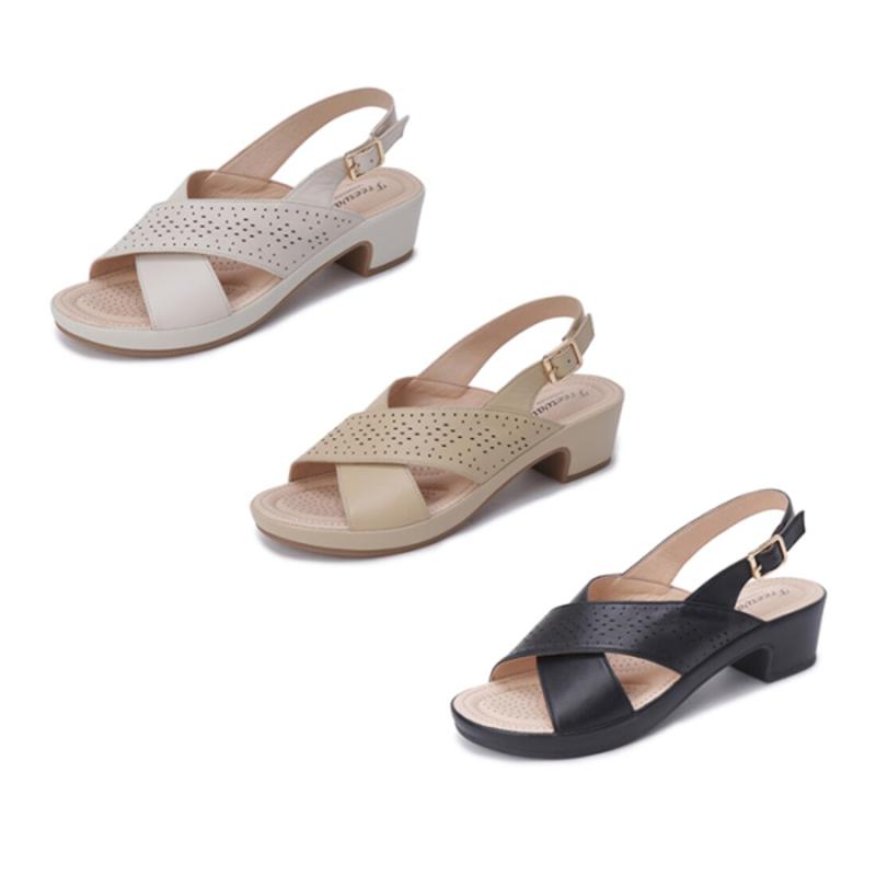 フリーウェイ 女性 カジュアル パンチング サンダル 3種 択1 RICSAC4506WFREG