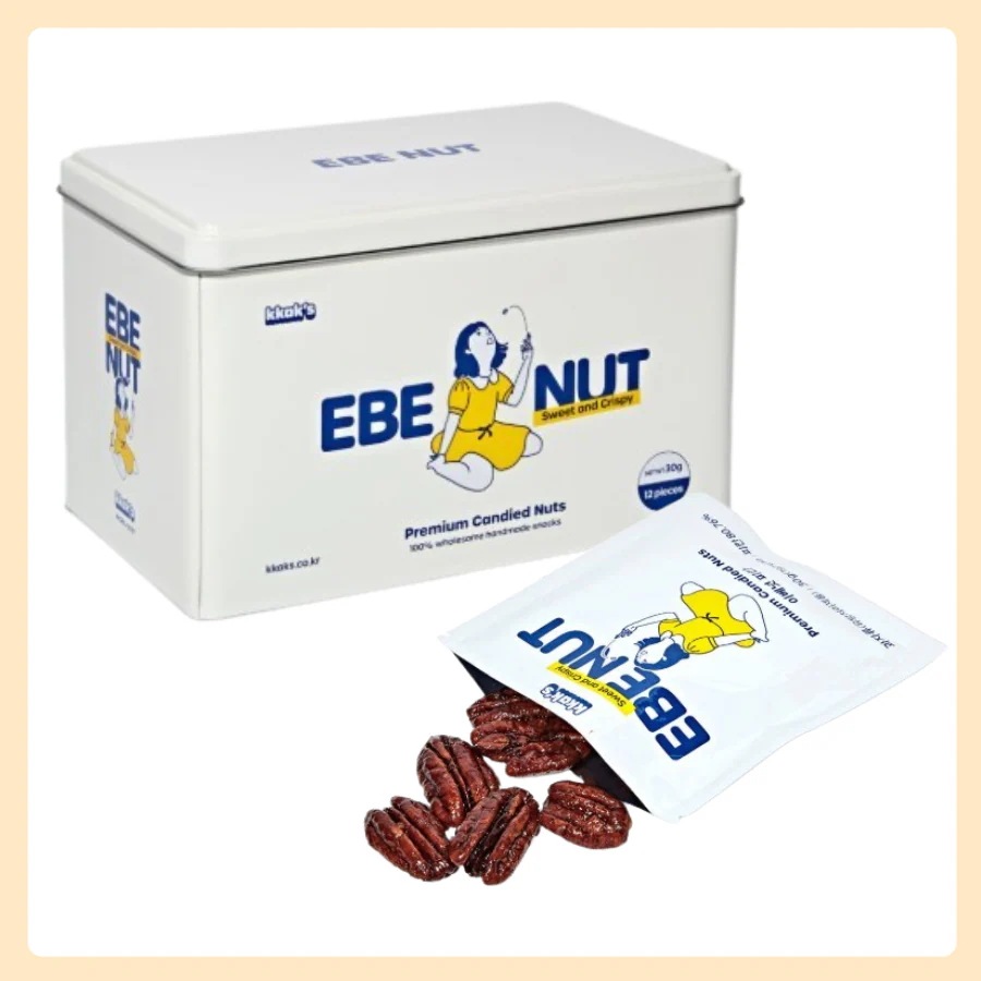 [プレゼントおすすめ] EBE NUT ピーカンナッツ/くるみ/ アーモンド 30g × 12パック ティーンケース 3種1択