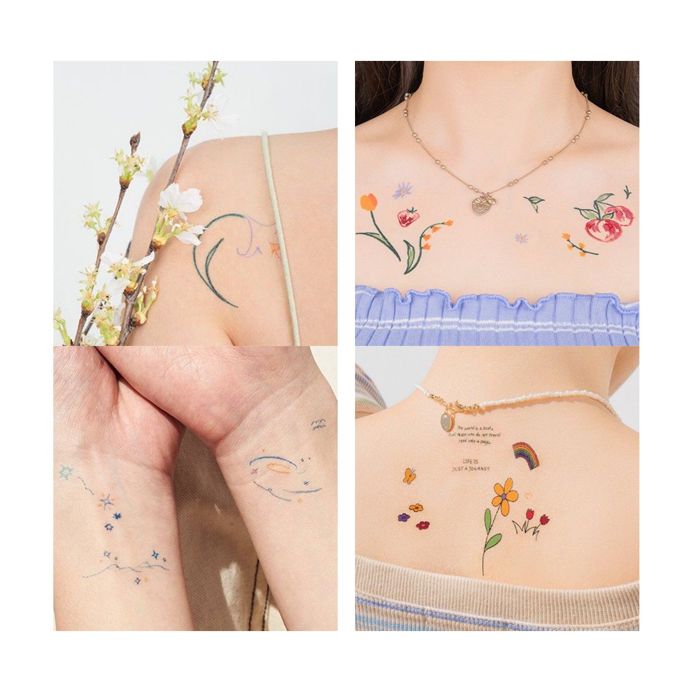 クレヨンタトゥー4点セット タトゥーシール タトゥーボディステッカー タトゥーファッション 入れ墨