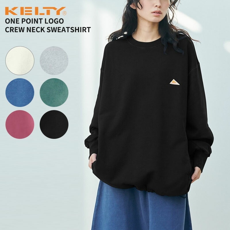 ケルティ スウェットトレーナー KELTY ワンポイント ロゴ クルーネック トップス 長袖 秋 冬 ke24213096