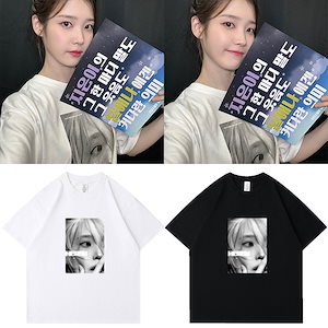 イジウンのiu Hereh大阪コンサート同半袖tシャツプリント衣類ベースレイヤー