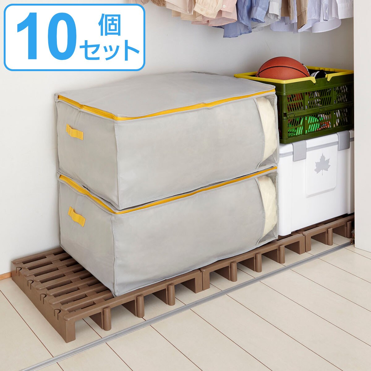 すのこ ジョイントパレット 10台セット プラスチック製 スノコ 連結 パレット 高床 クローゼット 押入れ プラスチック 布団 押し入れ 防湿 防カビ ベランダ 屋外 テラス