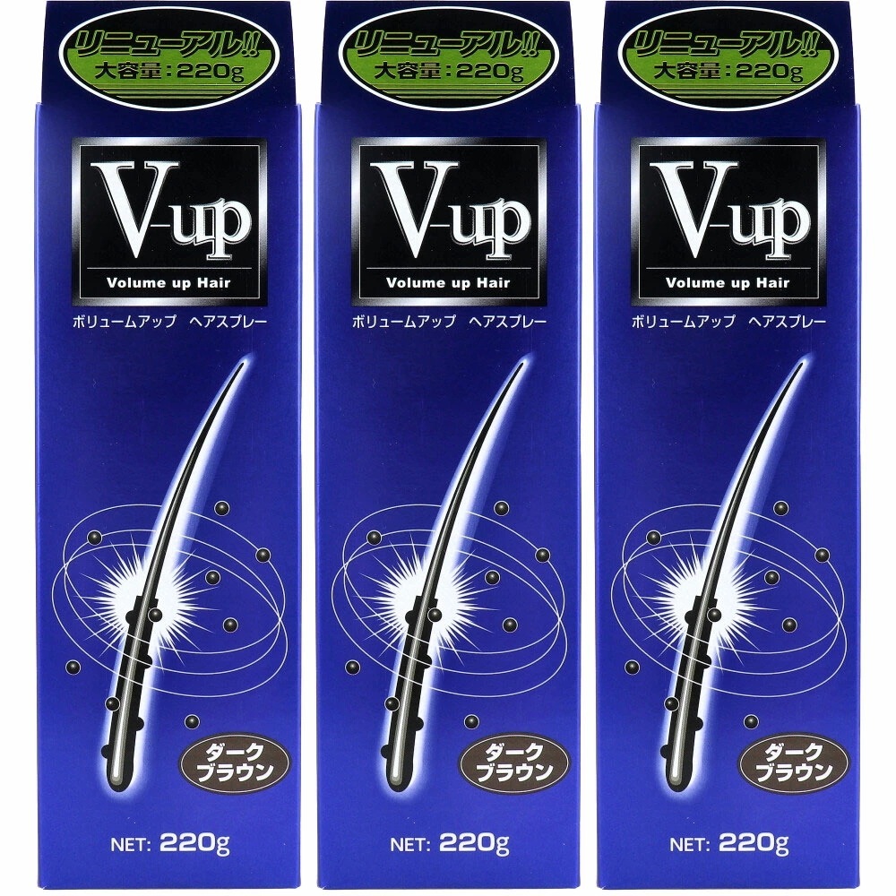 ボリュームアップ ヘアスプレー ダークブラウン 220g×3個セット 4,566円