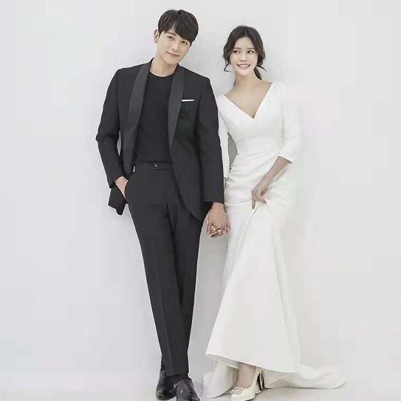 上品パーティードレス気質 ウェディングドレス 花嫁 結婚式 ワンピース シンプル ウエディングドレス 安い 花嫁 フォトウエディング 結婚式　ドレス お呼ばれドレス 同窓会 ドレス 韓国ファッショ
