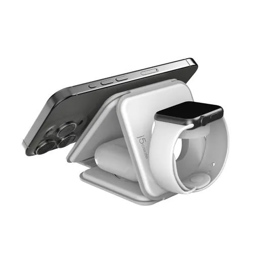 j5create JUPW3215W Qi2 3in1 フラット／三角形式 ワイヤレス充電器