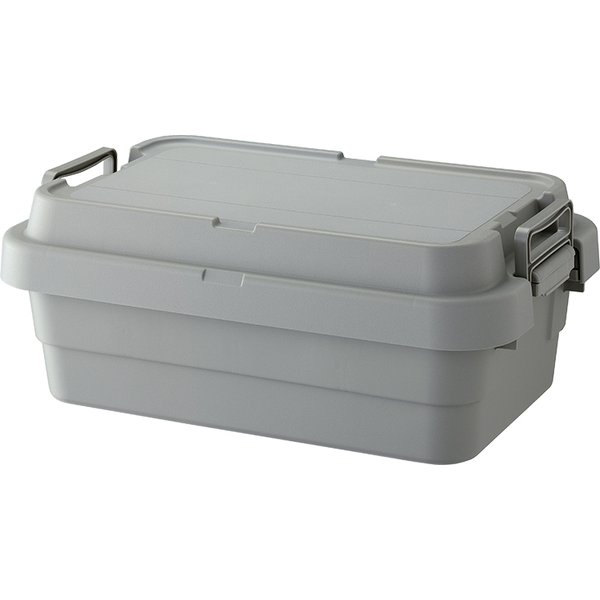 耐荷重100kgのタフなトランクカーゴ スタッキング ロータイプ 30L アウトドア ガーデン 収納ボックス ガレージ キャンプ BBQ