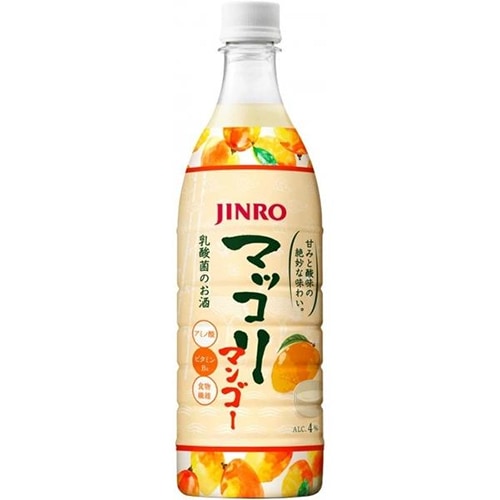 マッコリ マンゴー 750ml 4％ 12本 JINRO 韓国 食品 食材 料理 発酵 お酒 乳酸菌 伝統酒 果物 カクテル