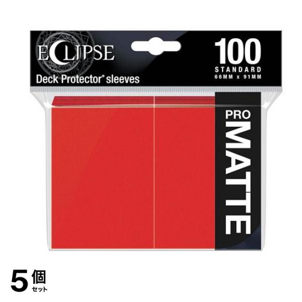 ウルトラプロ エクリプス・マット非光沢スリーブ スタンダード アップルレッド 100枚入 5個セット