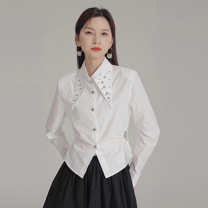 リベット飾り 【J.Fashion】 T ショート レディース 長袖 福袋 ブラウス シャツ 関連商品は店で購入可能 2025新品