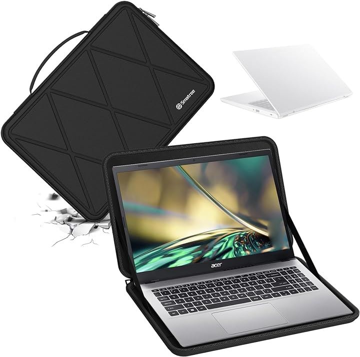 ハードEVA保護スリーブケース 14インチ Acer Aspire 3 Laptop 防水( Black-For Acer 14インチ, For Acer 14インチ(X8247))