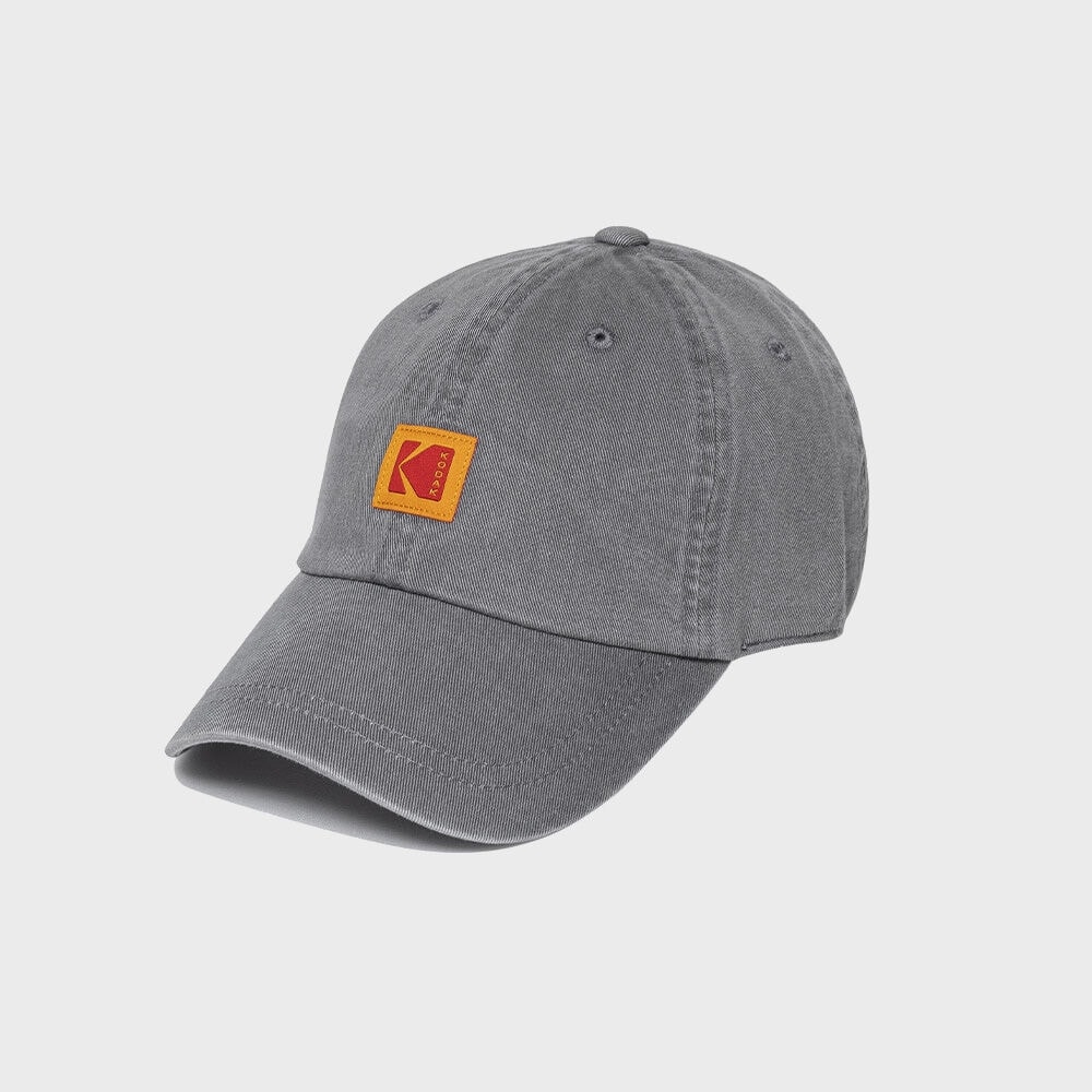 コダックアパレル スクエアロゴ リラックスフィット ボールキャップ GREY