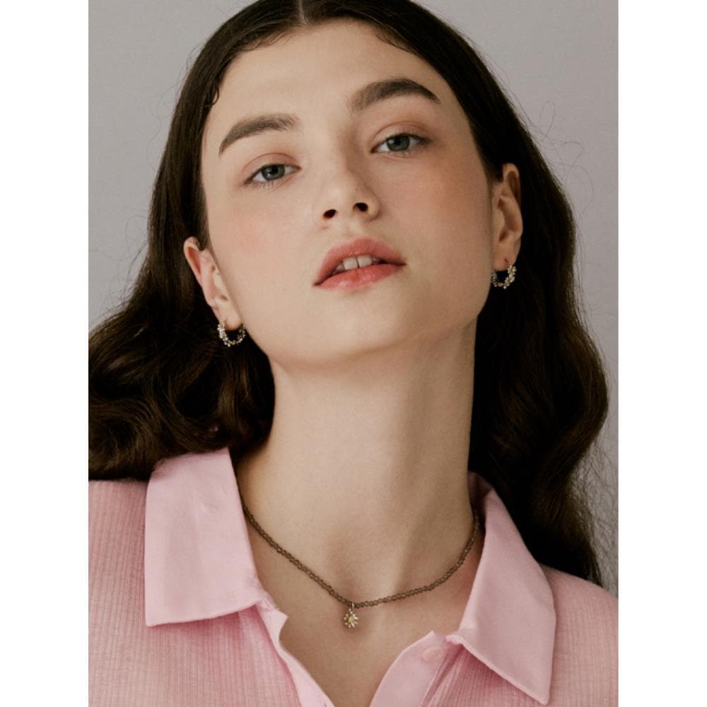 VINTAGE HOLLYWOOD Nature Daisy Beads Necklace VH2479NE00