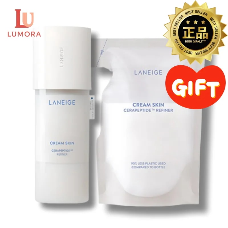 [BTS ジン/お得セット] ラネーズ クリームスキン 170ml + リフィル 170ml セット (JINモデル) 保湿 化粧水 高保湿 インナードライ 詰め替え 韓国コスメ