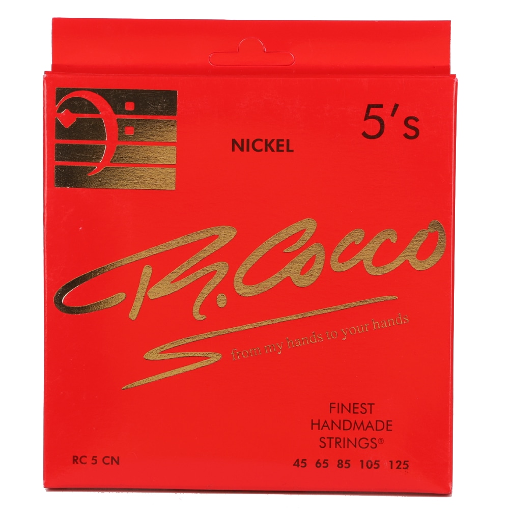 手作りラウンドワウンドニッケルメッキ5弦ベース弦 RC5CN 45-125