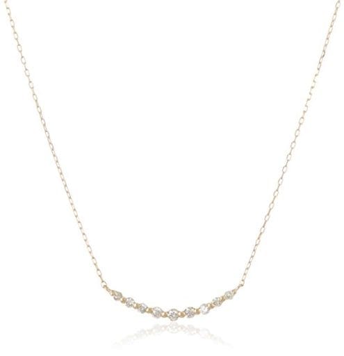[ディーコレクション] D-COLLECTION 18金イエローゴールド ダイヤネックレス 0.1CT DN11358BYGネックレス