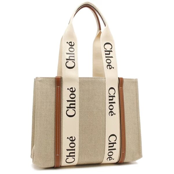 トートバッグ ウッディ ミディアム ベージュ ブラウン レディース CHC22AS383I26 90U