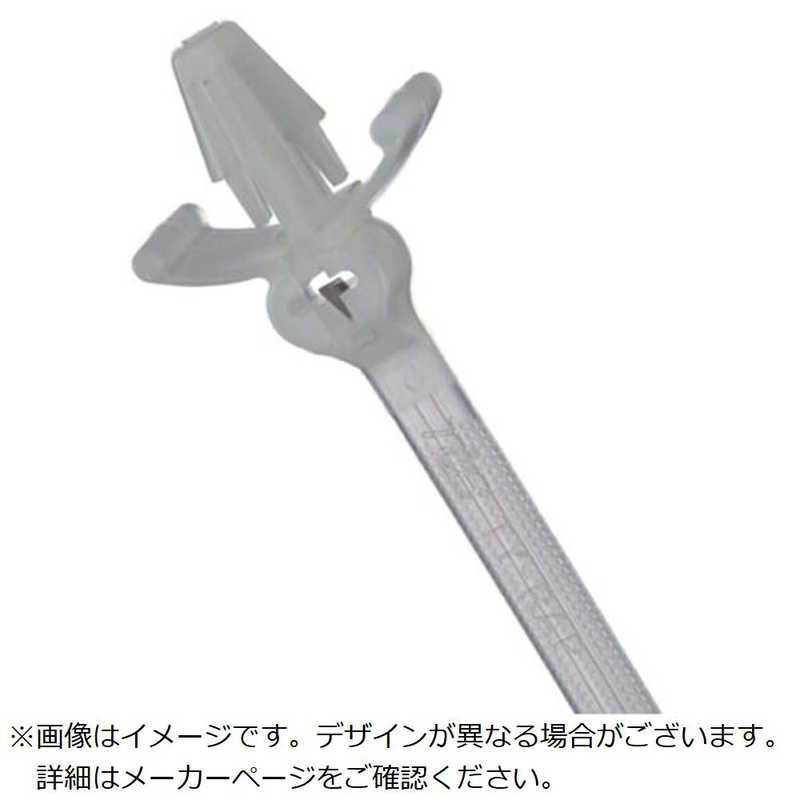 ABB　TY-Rap パネル固定用結束バンド(プッシュマウント) パネル固定用結束バンド標準(ナチュラル色)(大袋)羽あり幅3.5X長さ102mm1000本入り　TY54SM