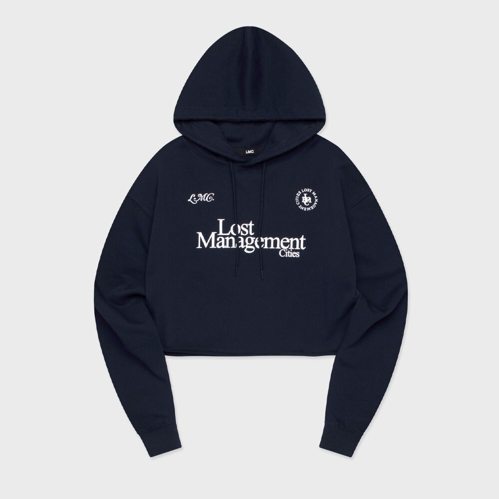 LMC WM ローエッジクロップドパーカーネイビー