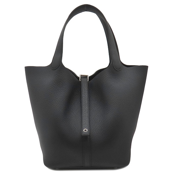 エルメス HERMES ハンドバッグ ピコタンロックMM トリヨンクレマンス ブラック シルバー金具 新品 未使用 黒 W刻印（2024年製） 【箱】【中古】