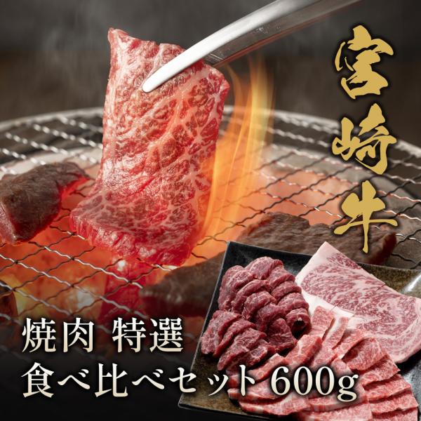 宮崎牛 焼肉 特選食べ比べセット 600g / 牛肉 ギフト