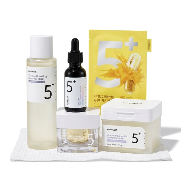 [ 5番白玉点滴 5種セット] 5番 グルタチオンCトナー 200ml + 美容液 30ml + レーザークリーム 50ml + フィルムパッド 70枚 + マスクパック5枚