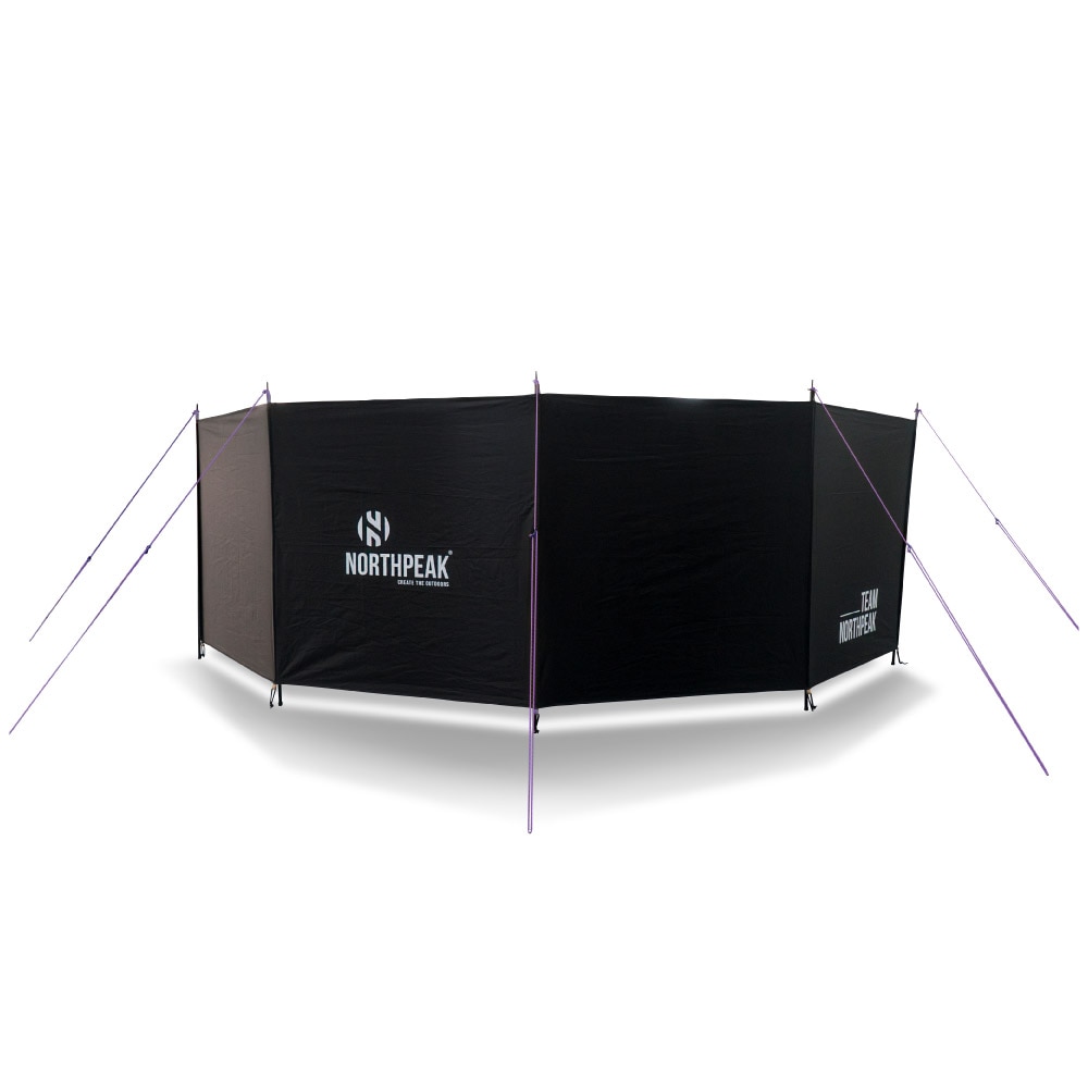 ノースピーク NOPK WIND BREAK 韓国ブランド ウインドスクリーン 陣幕 防風 コンパクト ブラック 耐水圧3000mm おしゃれ 収納袋