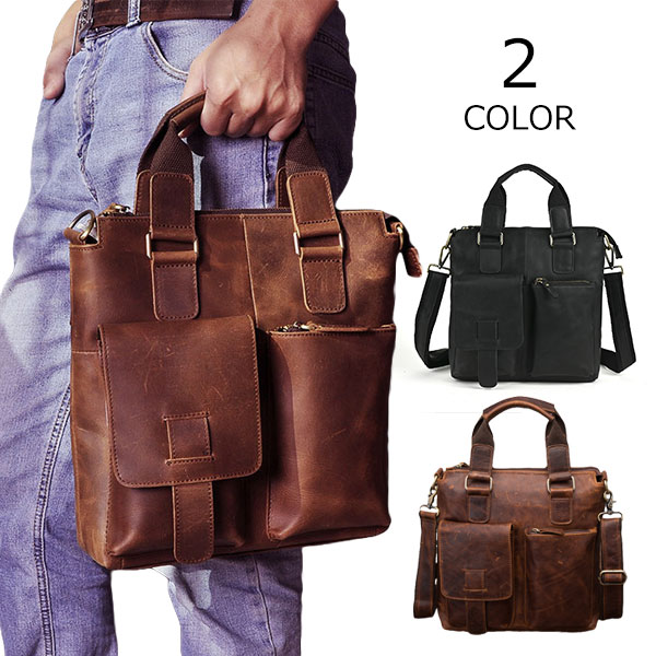 ショルダーバッグ ビジネスバッグ 牛革 鞄 斜めがけ 肩掛け 通勤 通学 大人 高校生 メンズ レディース 軽量 レザー おしゃれ 出張 大きめ 2way 本革 aaa