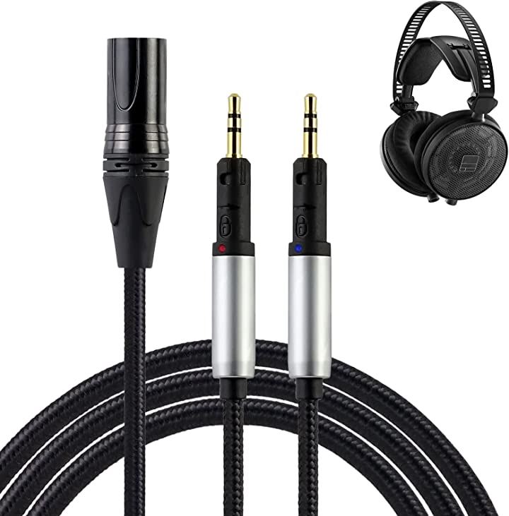 TCR70X ヘッドホンケーブル 交換ケーブル イヤホンヘッドホン用 Audio-Technica用 ATH-R70Xに適合 OFC 4芯 ロック機構付き( 4Pin XLR)