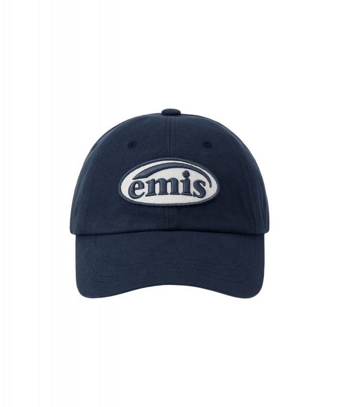 TONE ON TONE WAPPEN BALL CAP-NAVY