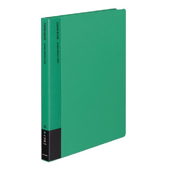 （まとめ買い）クリヤーブック A4縦 替紙式12枚ポケット30穴 緑 ラ-720G [x3]