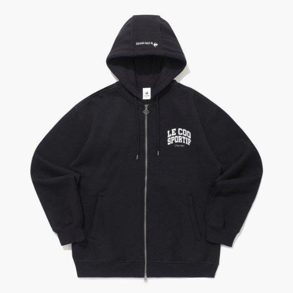 フードジップアップ TQT QP423TFTO1-BLK ロゴ起毛ツーウェイフードジップアップ / BLACK