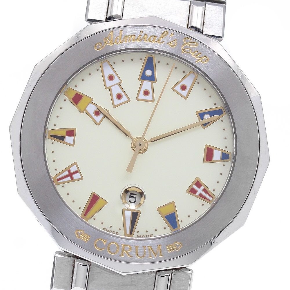 コルム CORUM 99.810.20 V550 アドミラルズカップ デイト クォーツ メンズ _935973【中古】