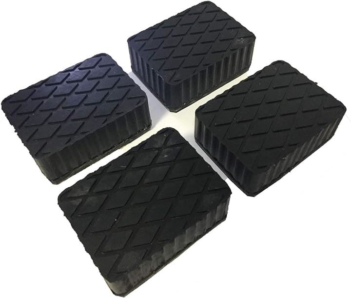 汎用 自動車整備用 リフトゴム 4個セット W160mm D120mm H60mm( ブラック, W160mm D120mm H60mm)