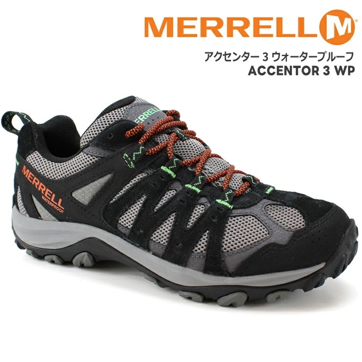 アクセンター 3 ウォータープルーフ ACCENTOR 3 WP 036895 BLK/CHAR 防水 トレッキング ウォーキングシューズ コンフォートシューズ アウトドア 冬 スノトレ 山 フェス
