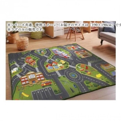 Kids rug キッズラグ ロードマップ 190×190