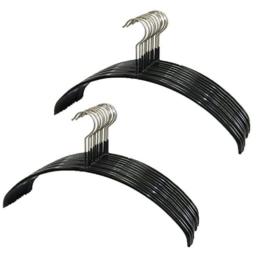 すべり落ちない ハンガー 人体ハンガー ドイツ製 20本組 116066 ブラック 40×22×1cm 3120