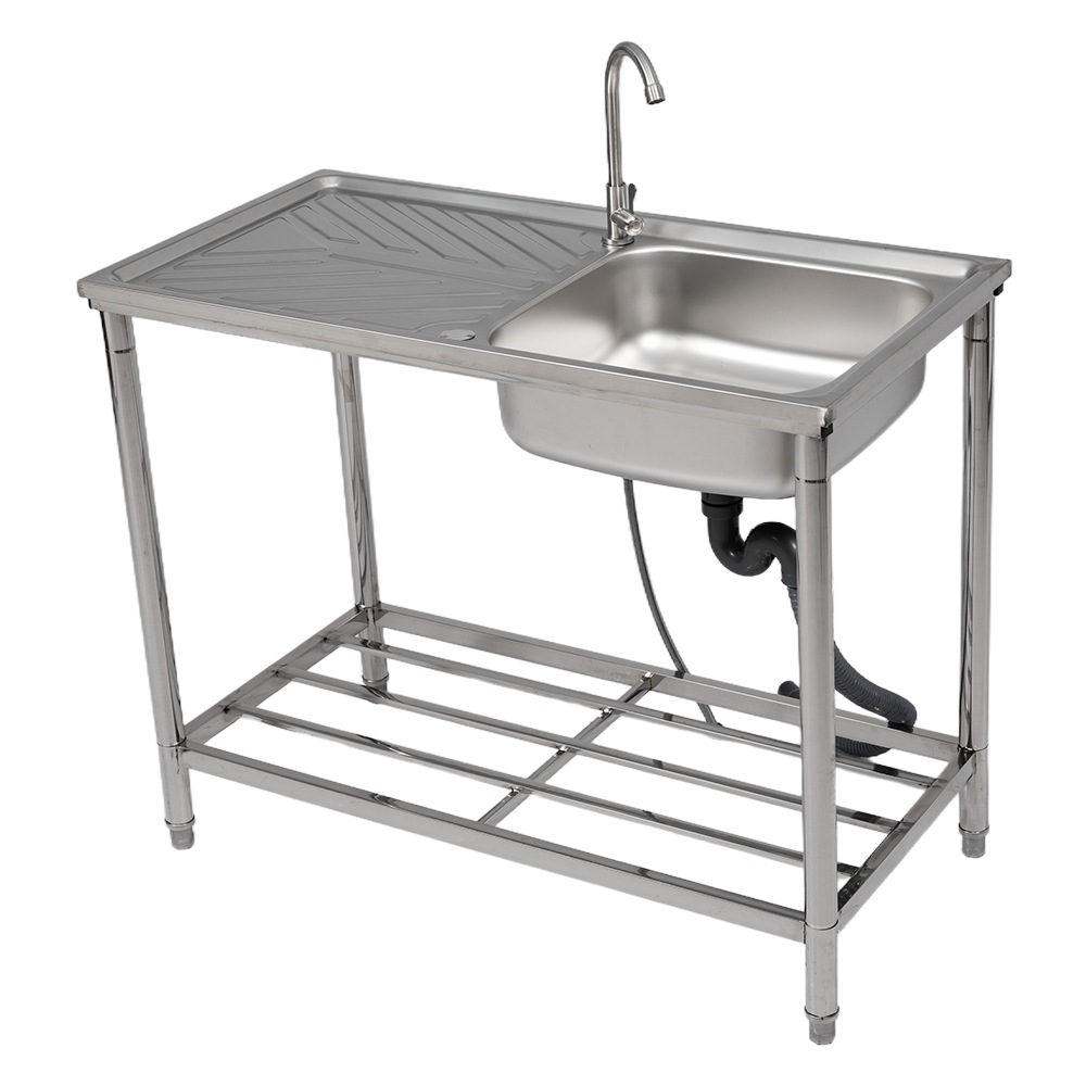 【国内倉庫在庫急速出荷】【TYPEB 50*100*80cm】流し台 屋外 ステンレス 水栓付 蛇口付き シンク アウトドア 幅広 水栓付き キッチン 屋外用 ステンレス流し台 ステンレスキッチン