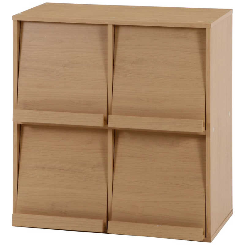 不二貿易　ディスプレイラック 4マス ナチュラル DP8085NA 87007　86033