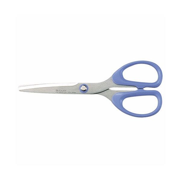 (まとめ) ライオン事務器 ステンレスはさみ刃渡り70mm 青 CS-155H 1本 (×30セット)