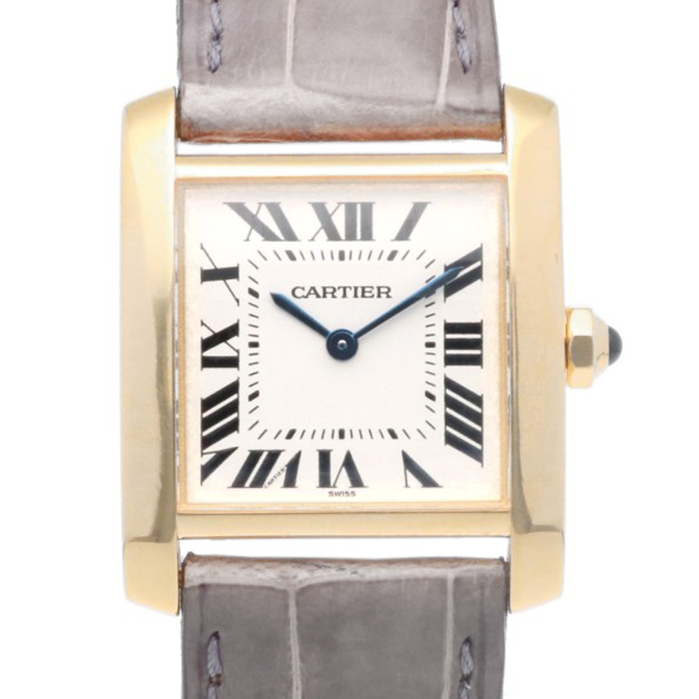 カルティエ タンクフランセーズ MM 腕時計 18金 K18イエローゴールド 1821 クオーツ 1年保証 CARTIER 中古